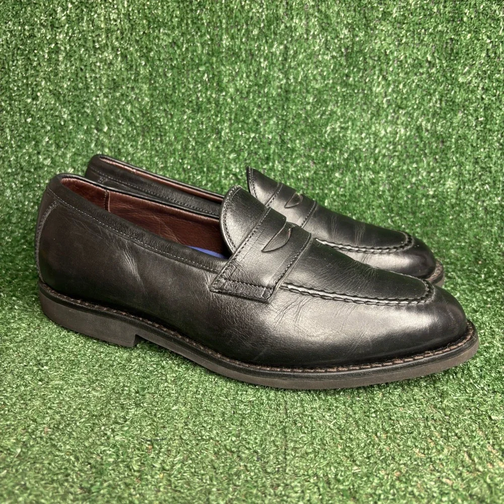 Allen Edmonds Penny Leather Formal Classic Loafer Black Mens 9.5 3E Extra Wide